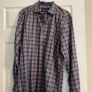 Plaid Johnston & Murphy Button Down